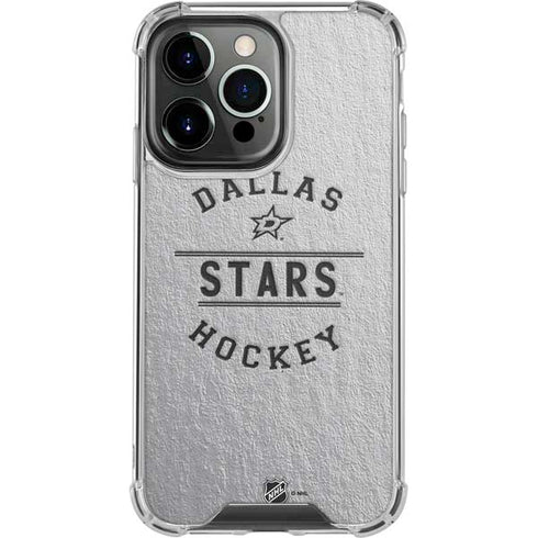 NHL Dallas Stars Black Text iPhone 13 Pro Clear Case
