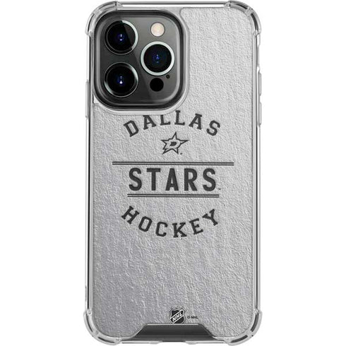 NHL Dallas Stars Black Text iPhone 15 Pro Clear Case