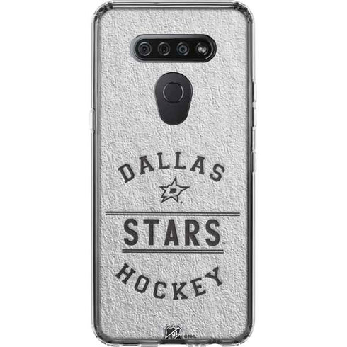 NHL Dallas Stars Black Text LG K51/Q51 Clear Case