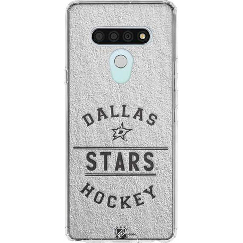 NHL Dallas Stars Black Text LG Stylo 6 Clear Case
