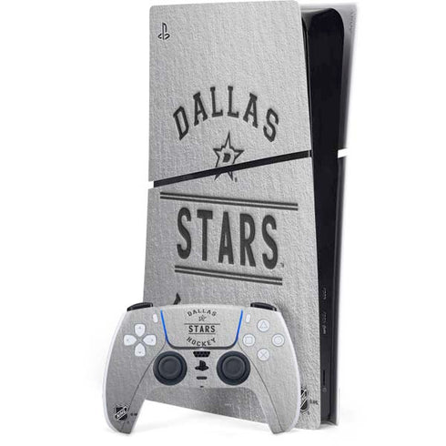 NHL Dallas Stars Black Text PS5 Slim Digital Edition Bundle Skin