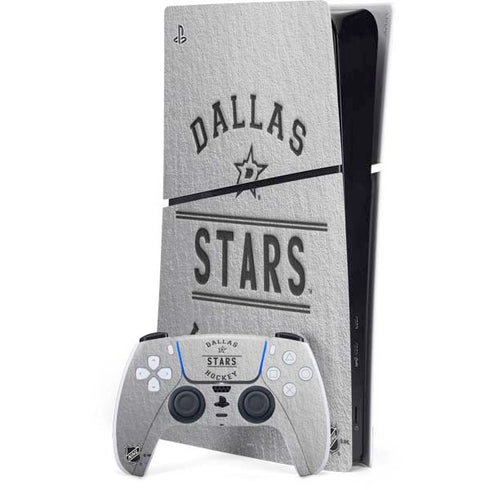NHL Dallas Stars Black Text PS5 Slim Digital Edition Console Skin
