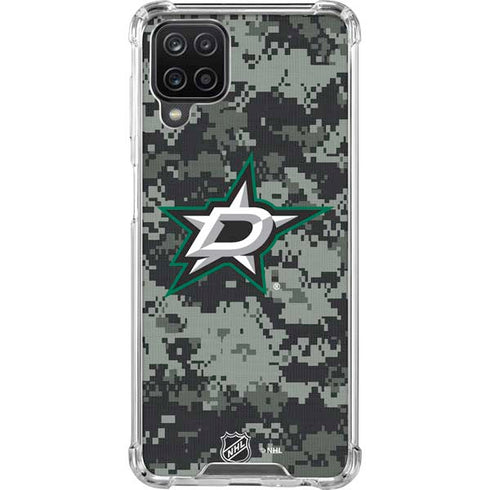 NHL Dallas Stars Camo Galaxy A12 Clear Case