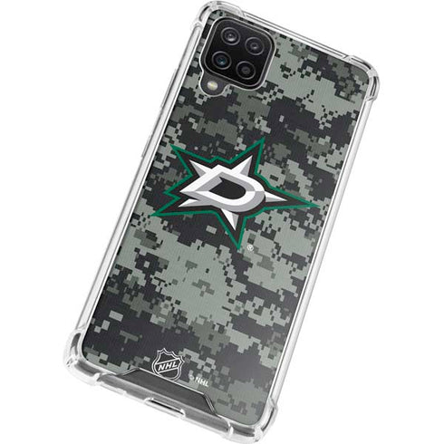 NHL Dallas Stars Camo Galaxy A12 Clear Case