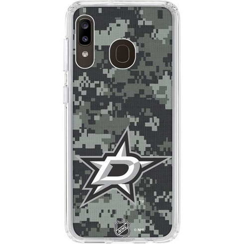 NHL Dallas Stars Camo Galaxy A20 Clear Case