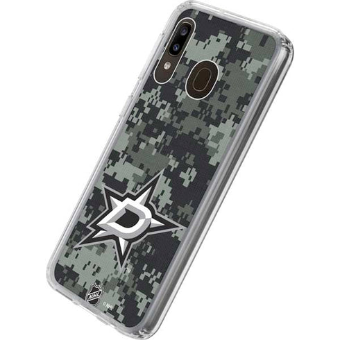 NHL Dallas Stars Camo Galaxy A20 Clear Case
