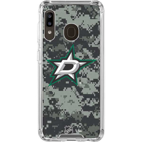 NHL Dallas Stars Camo Galaxy A30 Clear Case