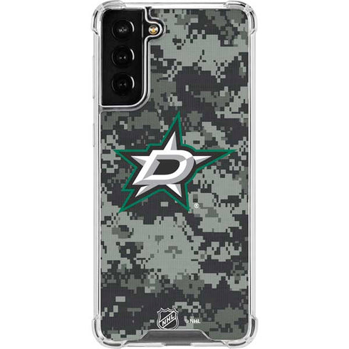 NHL Dallas Stars Camo Galaxy S21 FE Clear Case