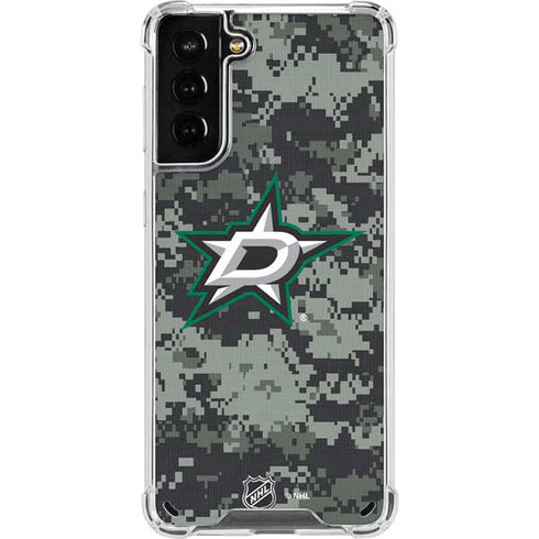 NHL Dallas Stars Camo Galaxy S21 Plus 5G Clear Case