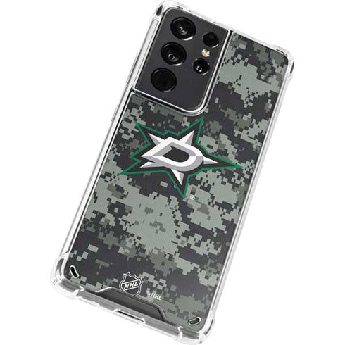 NHL Dallas Stars Camo Galaxy S21 Ultra 5G Clear Case