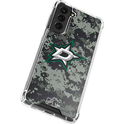 NHL Dallas Stars Camo Galaxy S22 Clear Case