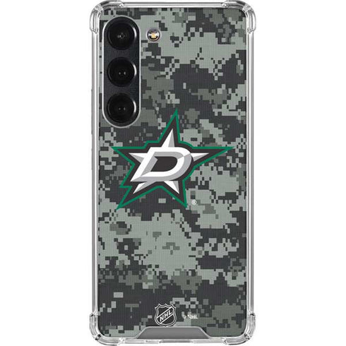 NHL Dallas Stars Camo Galaxy S23 Clear Case