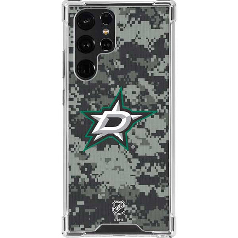 NHL Dallas Stars Camo Galaxy S24 Ultra Clear Case