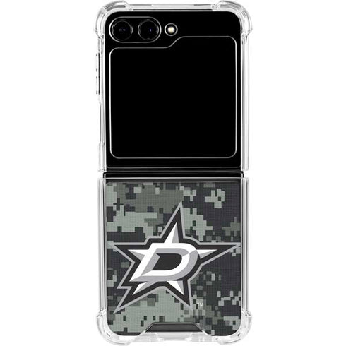 NHL Dallas Stars Camo Galaxy Z Flip5 5G Clear Case