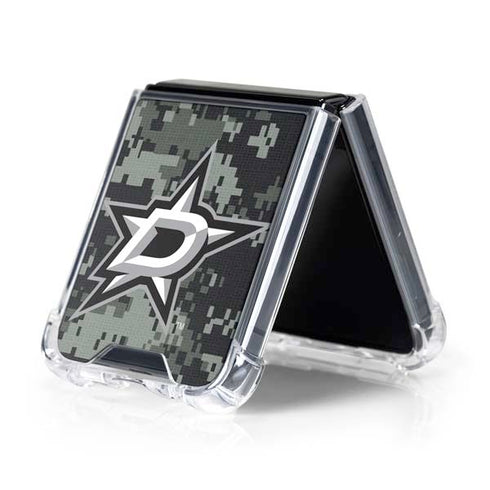NHL Dallas Stars Camo Galaxy Z Flip5 5G Clear Case