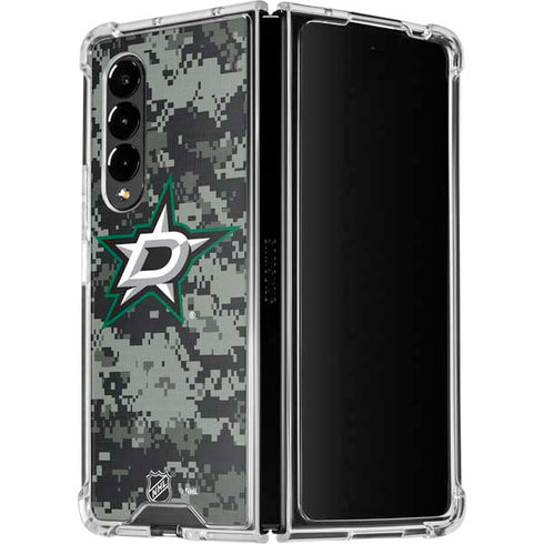 NHL Dallas Stars Camo Galaxy Z Fold4 5G Clear Case