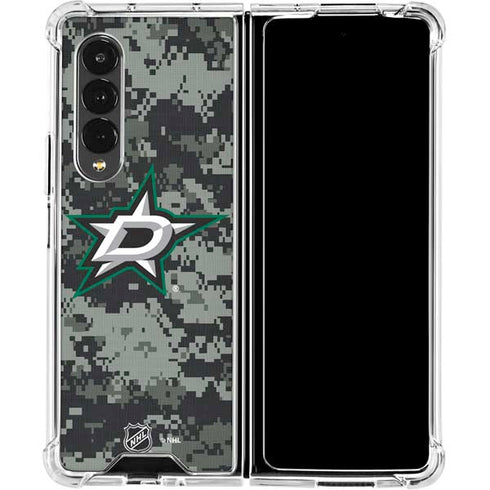 NHL Dallas Stars Camo Galaxy Z Fold4 5G Clear Case