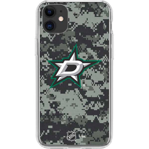 NHL Dallas Stars Camo iPhone 11 Clear Case
