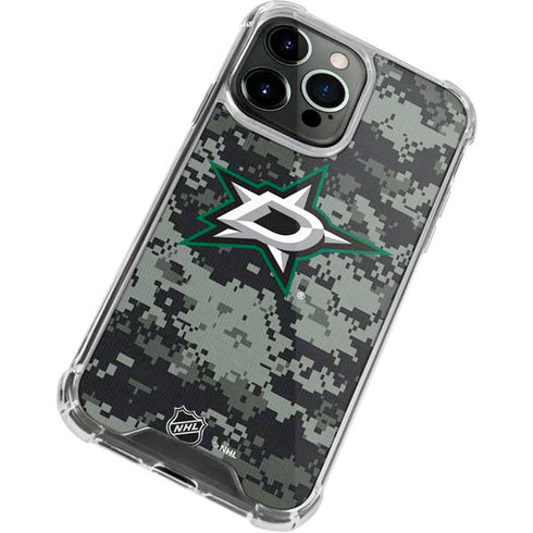 NHL Dallas Stars Camo iPhone 13 Pro Clear Case