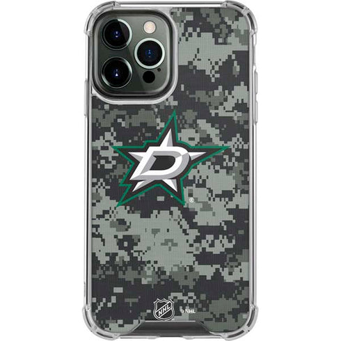 NHL Dallas Stars Camo iPhone 13 Pro Max Clear Case