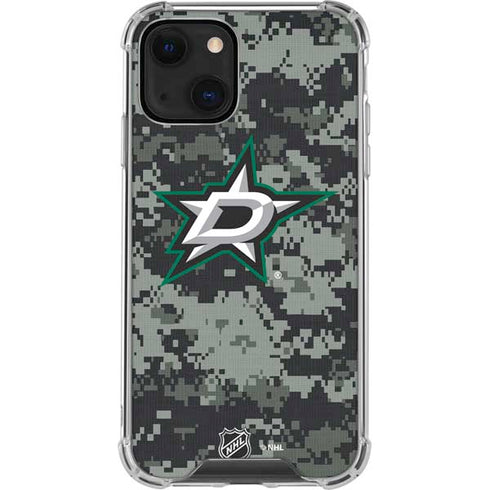 NHL Dallas Stars Camo iPhone 14 Plus Clear Case