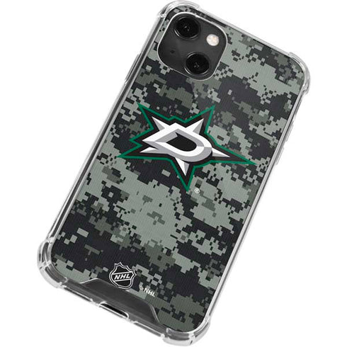 NHL Dallas Stars Camo iPhone 14 Plus Clear Case