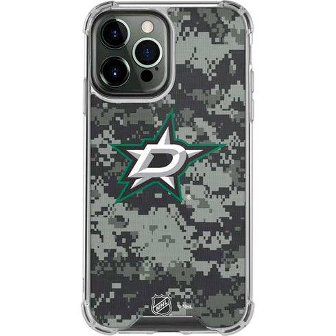 NHL Dallas Stars Camo iPhone 14 Pro Max Clear Case