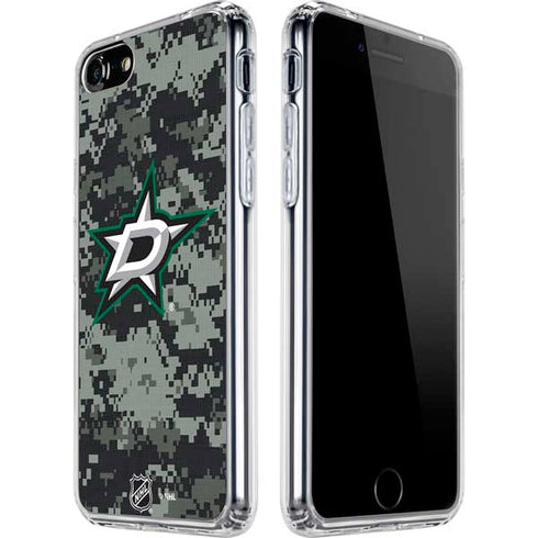 NHL Dallas Stars Camo iPhone SE (2nd & 3rd Gen) Clear Case