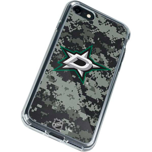 NHL Dallas Stars Camo iPhone SE (2nd & 3rd Gen) Clear Case