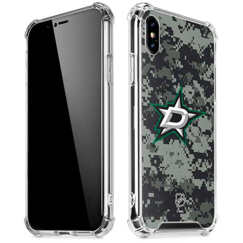 NHL Dallas Stars Camo iPhone XS Max Clear Case