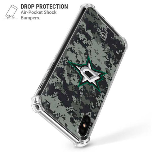 NHL Dallas Stars Camo iPhone XS Max Clear Case