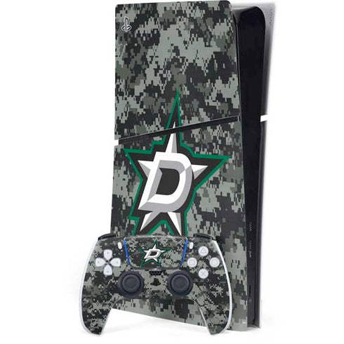NHL Dallas Stars Camo PS5 Slim Digital Edition Bundle Skin
