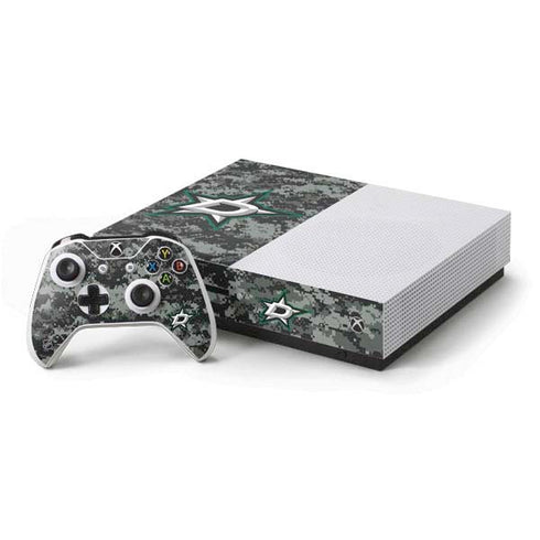 NHL Dallas Stars Camo Xbox One S Console and Controller Bundle Skin