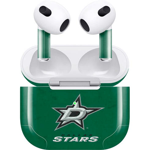 NHL Dallas Stars Distressed Apple AirPods (3rd Gen 2021) Skin