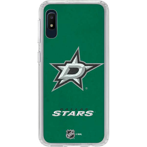 NHL Dallas Stars Distressed Galaxy A10e Clear Case