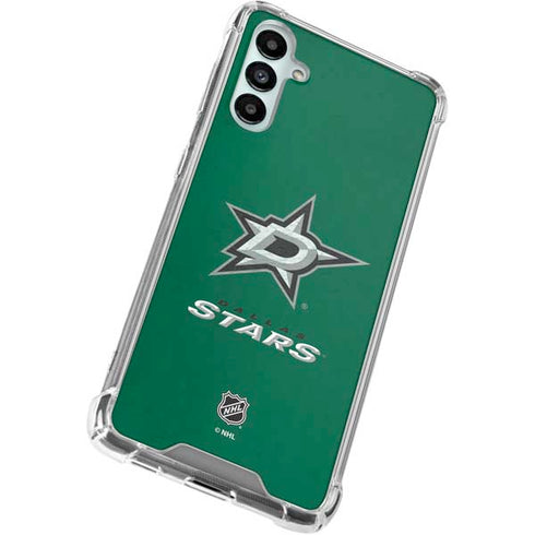 NHL Dallas Stars Distressed Galaxy A15 5G Clear Case
