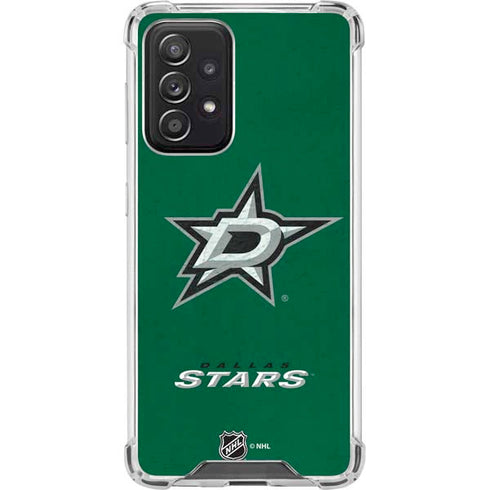 NHL Dallas Stars Distressed Galaxy A52 5G Clear Case