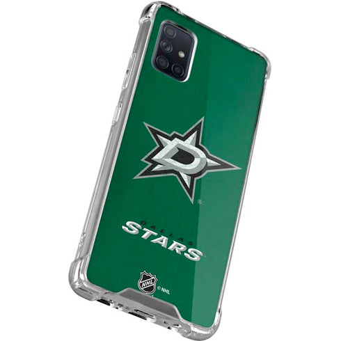NHL Dallas Stars Distressed Galaxy A71 5G Clear Case