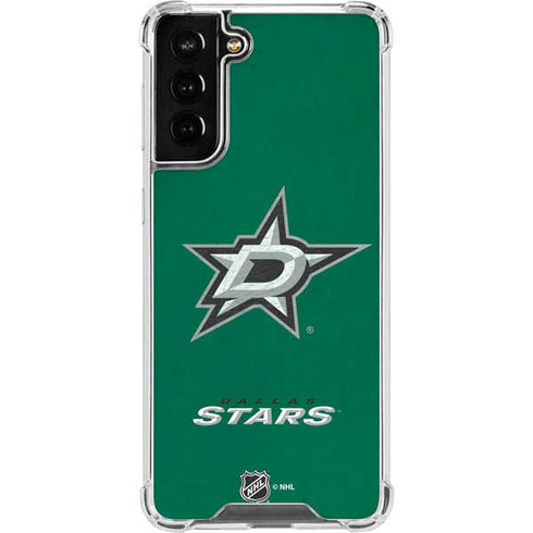NHL Dallas Stars Distressed Galaxy S21 FE Clear Case