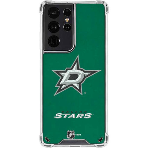 NHL Dallas Stars Distressed Galaxy S21 Ultra 5G Clear Case