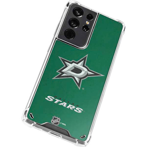 NHL Dallas Stars Distressed Galaxy S21 Ultra 5G Clear Case