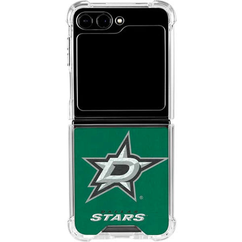 NHL Dallas Stars Distressed Galaxy Z Flip5 5G Clear Case
