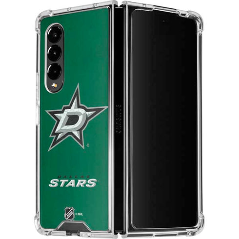 NHL Dallas Stars Distressed Galaxy Z Fold4 5G Clear Case