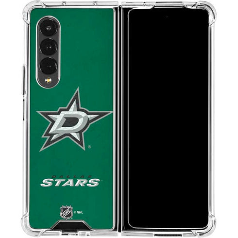 NHL Dallas Stars Distressed Galaxy Z Fold4 5G Clear Case