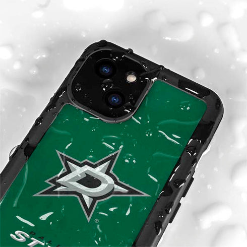 NHL Dallas Stars Distressed iPhone 13 Mini Waterproof Case