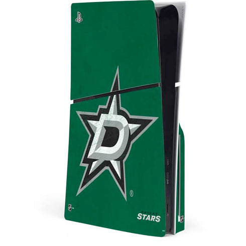 NHL Dallas Stars Distressed PS5 Slim Disk Console Skin