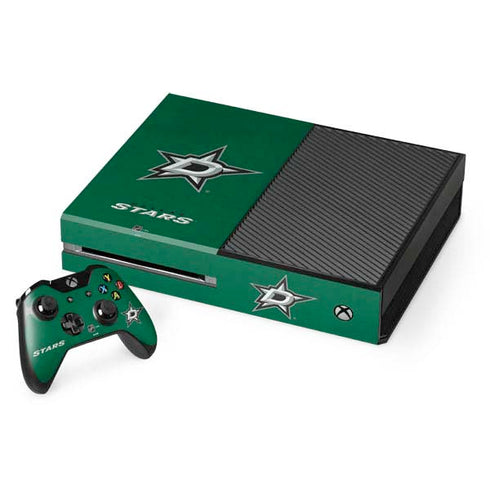 NHL Dallas Stars Distressed Xbox One Console and Controller Bundle Skin