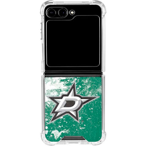 NHL Dallas Stars Frozen Galaxy Z Flip5 5G Clear Case