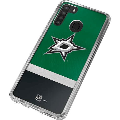 NHL Dallas Stars Jersey Galaxy A21 Clear Case