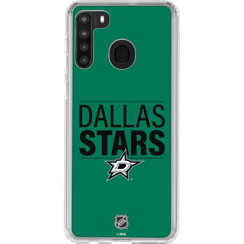 NHL Dallas Stars Lineup Galaxy A21 Clear Case